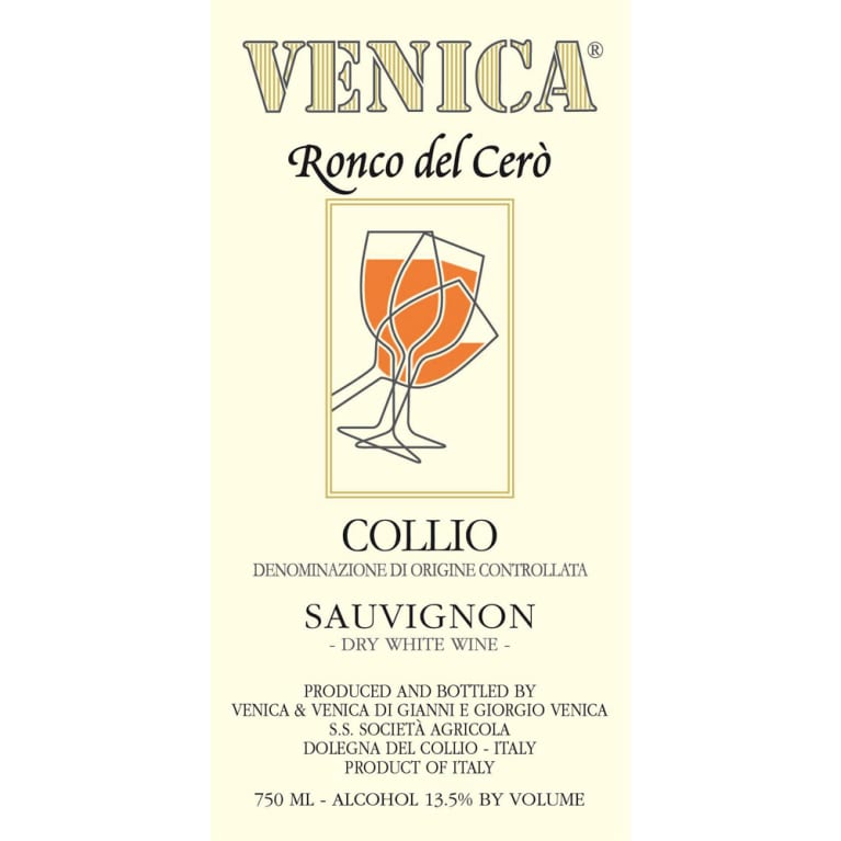 Venica & Venica Ronco del Cero Sauvignon 2018 Front Label