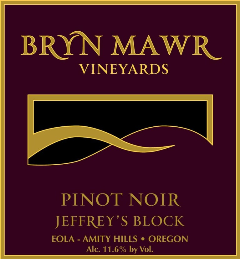 Bryn Mawr Vineyards Jeffrey's Block Pinot Noir 2014