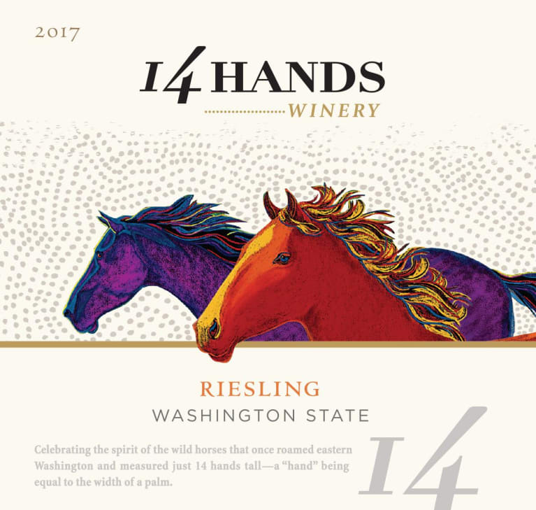 14 Hands Riesling 2017 Front Label