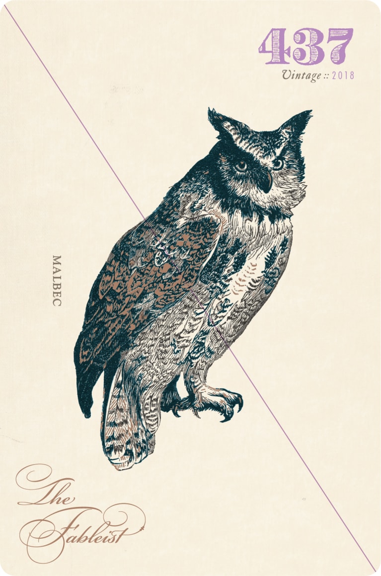 The Fableist Malbec 2018 Front Label