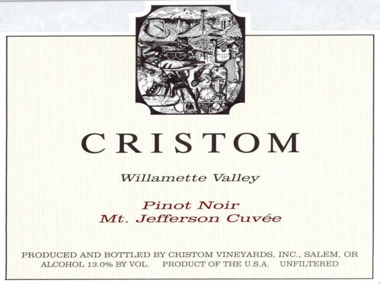 Cristom Mt. Jefferson Cuvee Pinot Noir (375ML half-bottle) 2017 Front Label