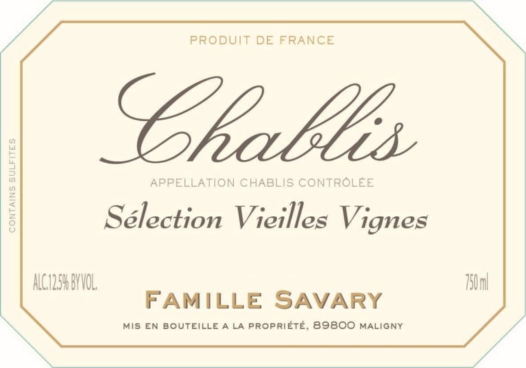 Famille Savary Chablis Vieilles Vignes 2021