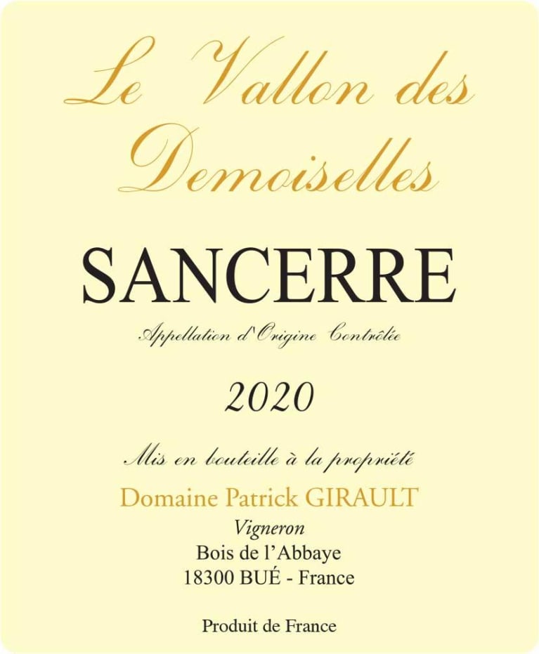 Domaine Girault Sancerre Le Vallon des Demoiselles 2020