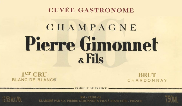 Pierre Gimonnet Gastronome Blanc de Blancs Brut 2014 Front Label
