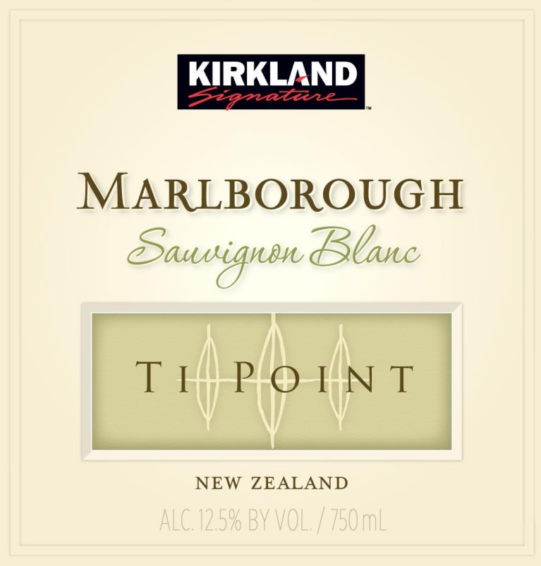 Kirkland Signature Marlborough Ti Point Sauvignon Blanc 2018 Front Label