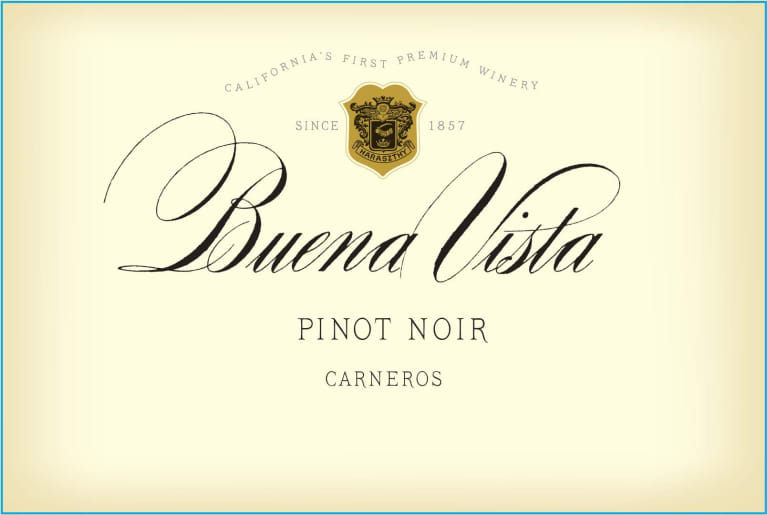 Flat front label of wine