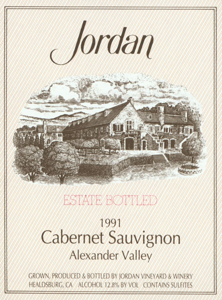 Jordan Cabernet Sauvignon 1991 Front Label