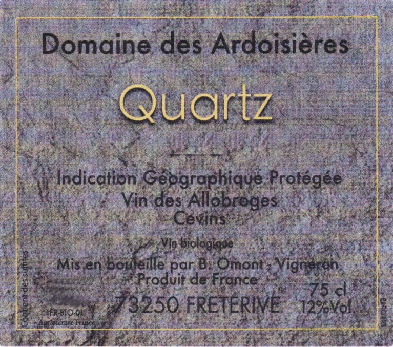 Domaine des Ardoisieres Cuvee Quartz Blanc 2020