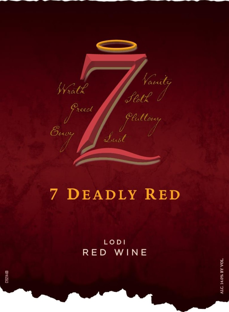 7 Deadly Red 2018 Front Label