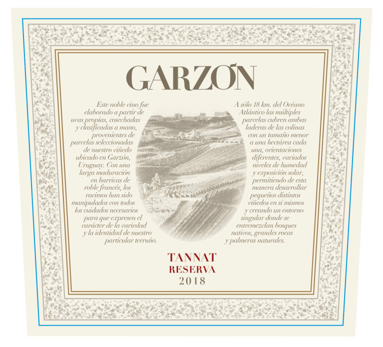 Bodega Garzon Uruguay Reserva Tannat 2018 Front Label