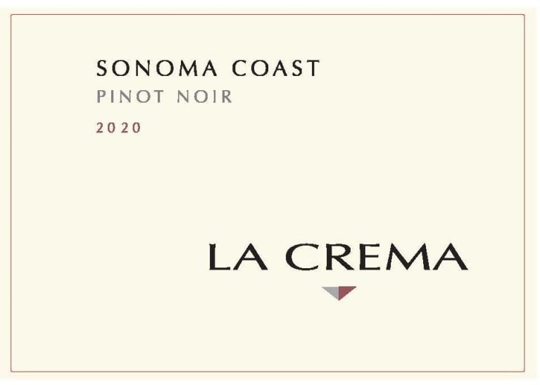 La Crema Sonoma Coast Pinot Noir 2020 Front Label