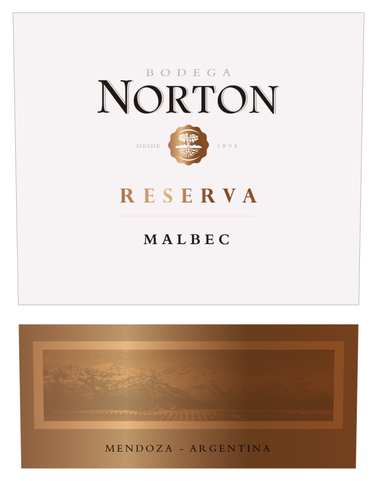 Bodega Norton Malbec Reserva 2018 Front Label