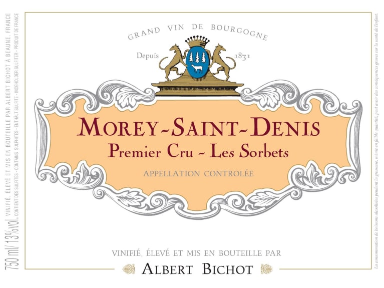 Albert Bichot Morey-St-Denis Les Sorbets Premier Cru 2017 Front Label
