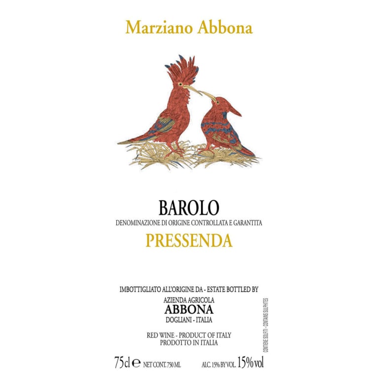 Abbona Pressenda Barolo 2013 Front Label