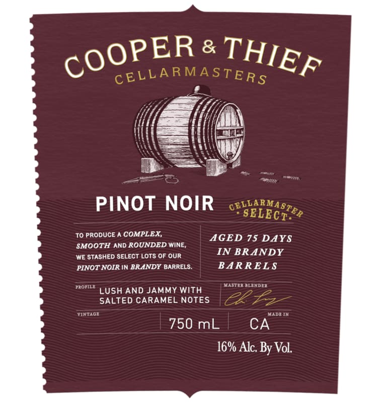 Cooper & Thief Brandy Barrel Aged Pinot Noir 2019