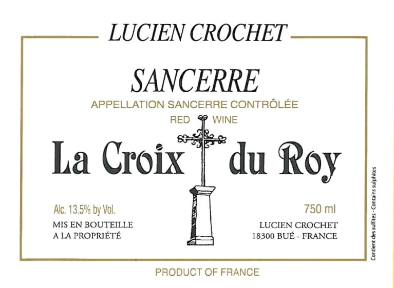 Lucien Crochet Sancerre La Croix du Roy Rouge 2014 Front Label