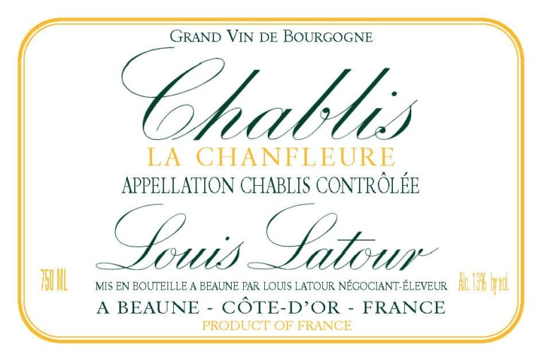 Louis Latour Chablis La Chanfleure 2020 Front Label