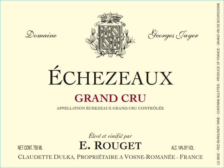 Domaine Georges Jayer Echezeaux Grand Cru 2018 Front Label