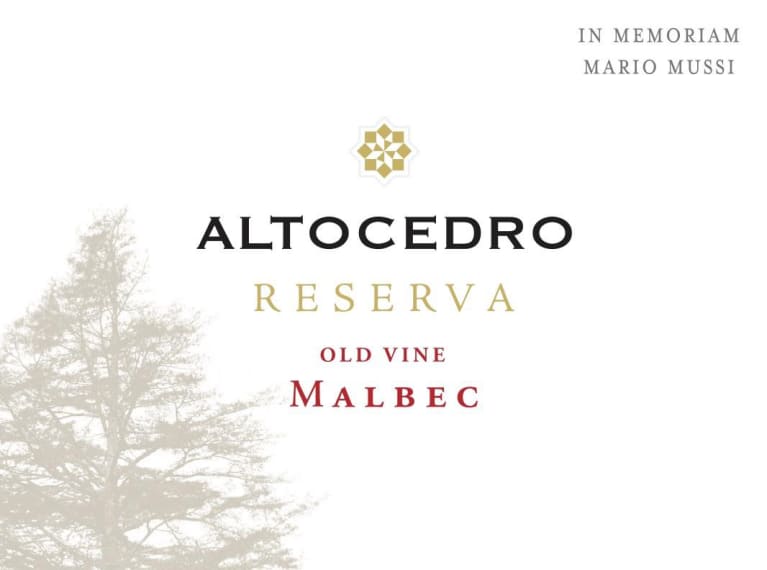 Altocedro Reserva Malbec 2017 Front Label
