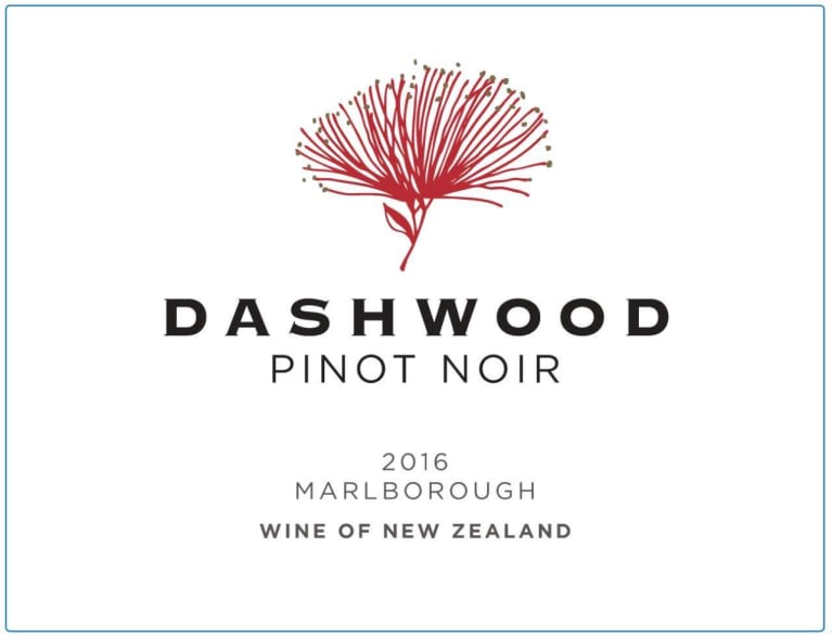 Flat front label of wine