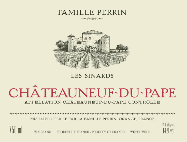 Famille Perrin Chateauneuf Du Pape Les Sinards Blanc 18 Wine Com