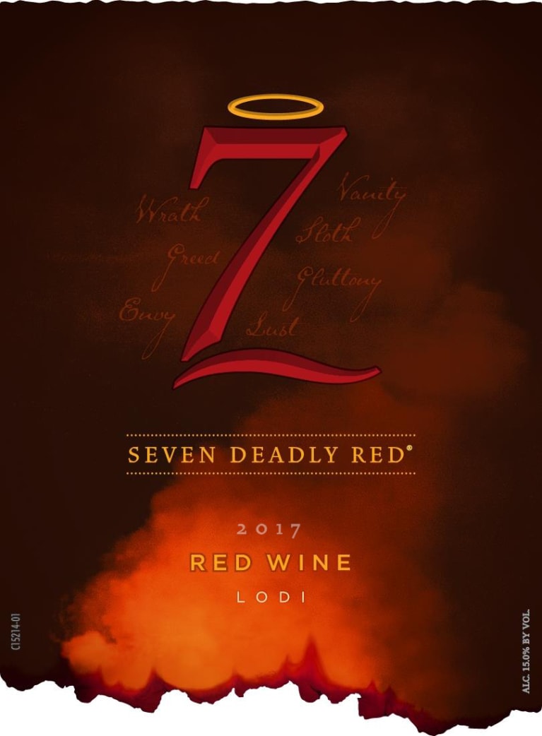 7 Deadly Red 2017 Front Label