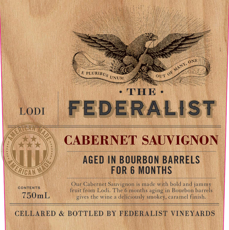 The Federalist Bourbon Barrel Aged Sauvignon 2018