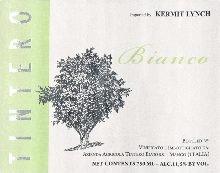 Cantine Elvio Tintero Vino Bianco 2021 Front Label
