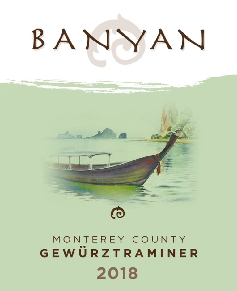 Banyan Monterey County Gewurztraminer 2018 Front Label