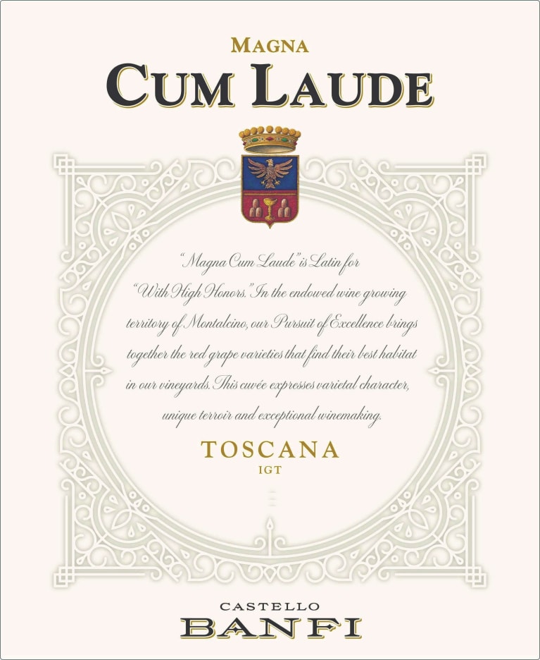 Banfi Magna Cum Laude 2019 Front Label