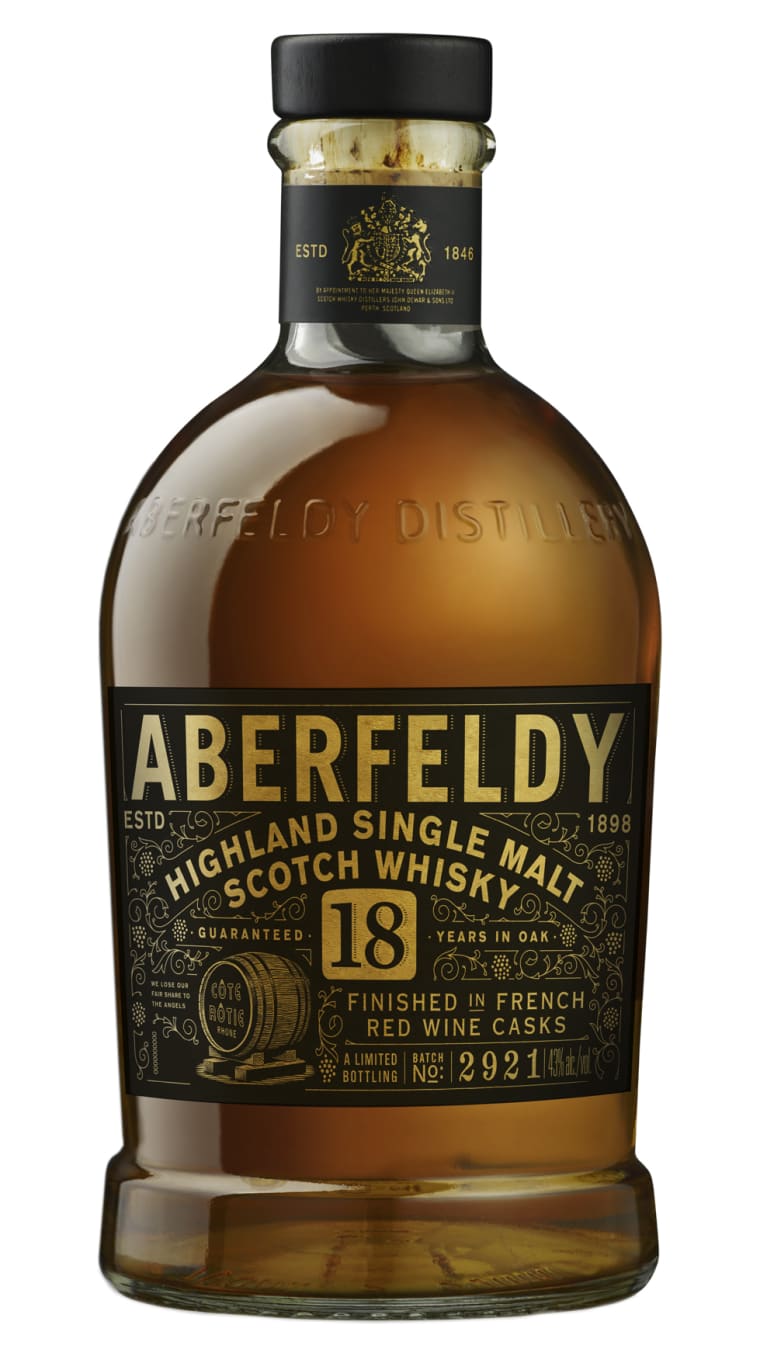 Aberfeldy 18 Year French Red Wine Cask Finish Single Malt Scotch Whisky