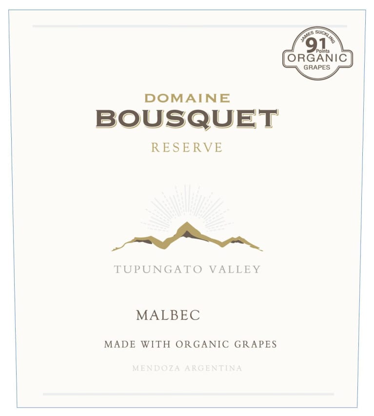 Domaine Bousquet Reserve Malbec 2017 Front Label