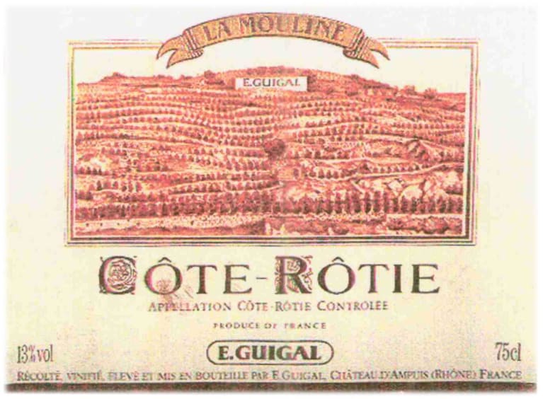 Guigal Cote Rotie La Mouline 1978 Front Label