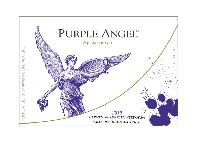 Montes Purple Angel Apalta Vineyard Carmenere 2019 Front Label