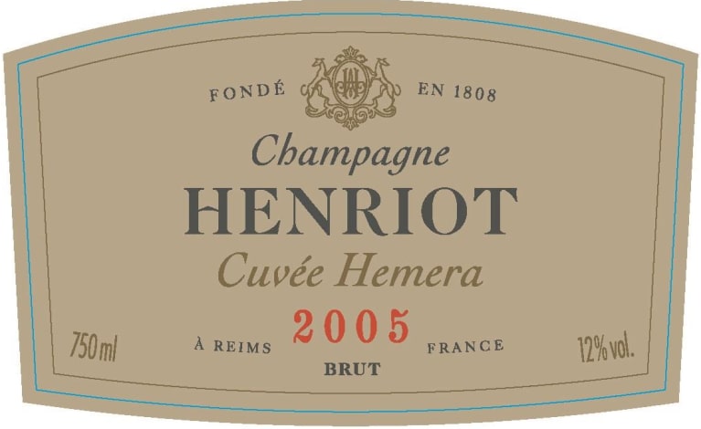 Henriot Cuvee Hemera 2005 Front Label
