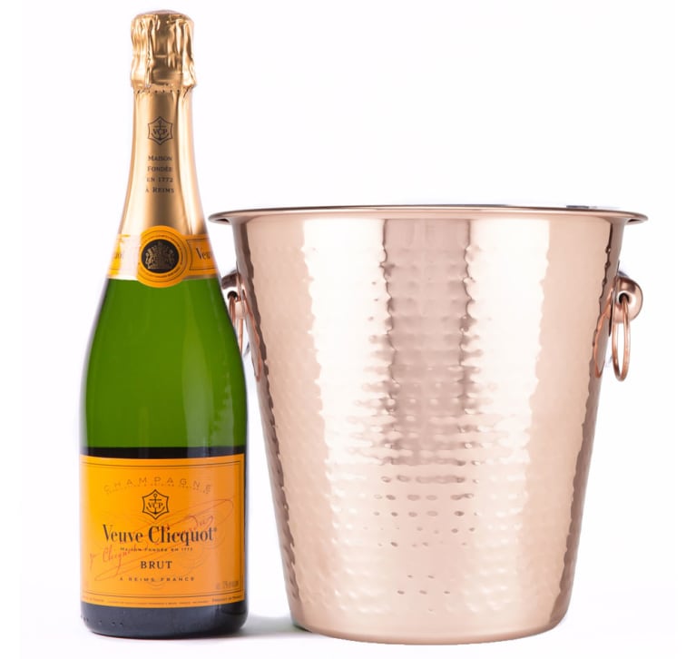 Veuve Clicquot & Copper Hammered Ice Bucket