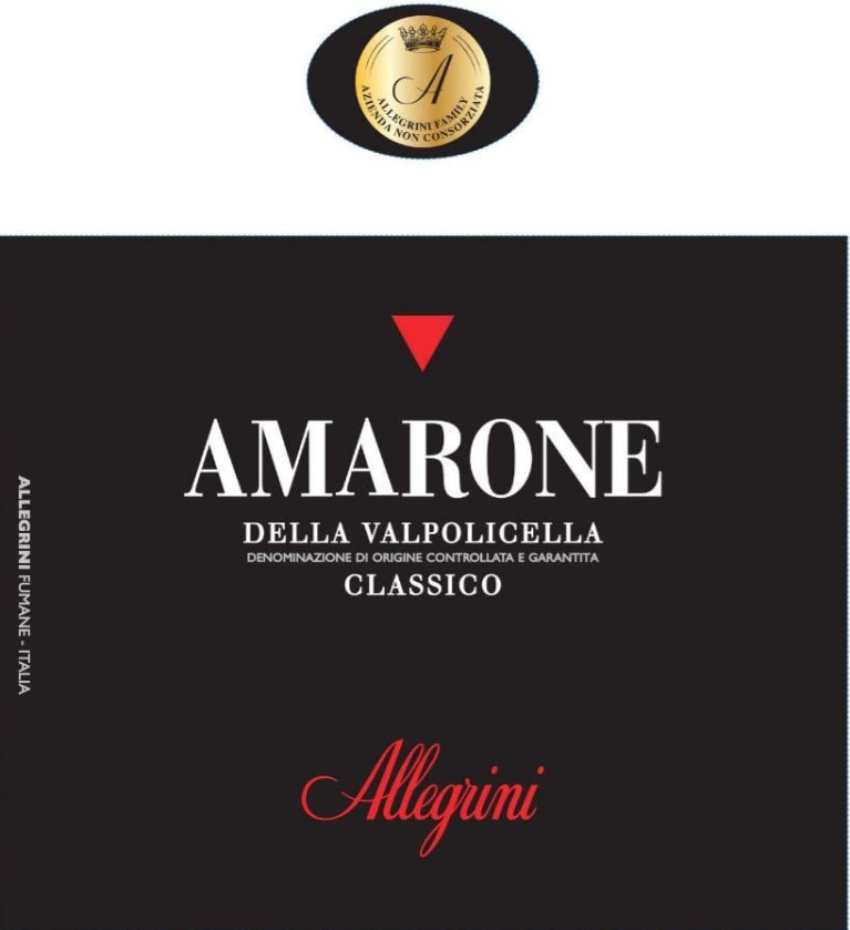 Allegrini Amarone 1998 Front Label